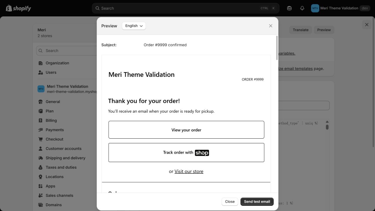 Gửi email thử nghiệm
